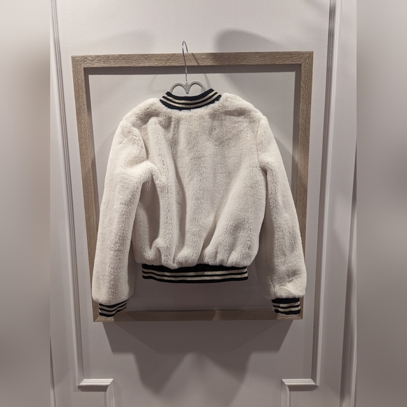 Hannah Banana Girls Size 7 Faux Fur and Embroidered Patch Jacket - Picture 3 of 6